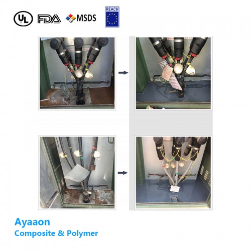 Liquid potting adhesive for electric cabinet of power grid