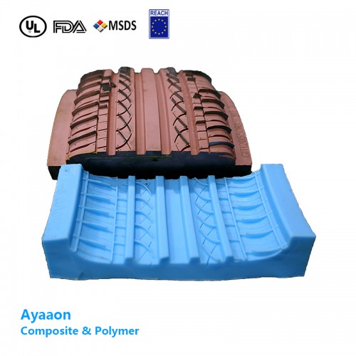 Molding silicone rubber for tire molds